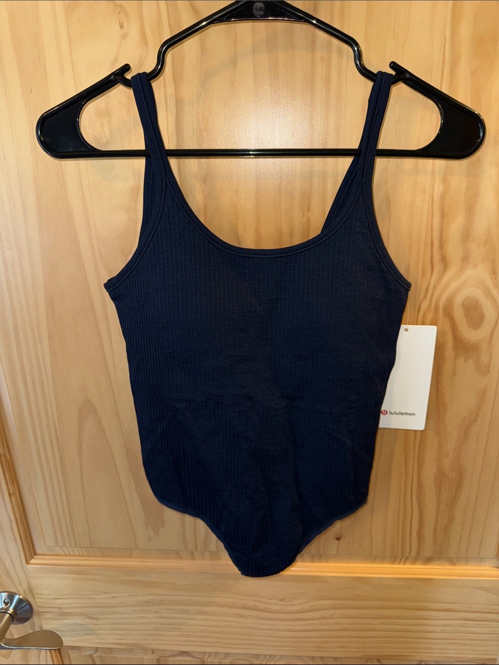 Lululemon Navy Ribbed Women’s One-Piece Ebb to Street Bodysuit